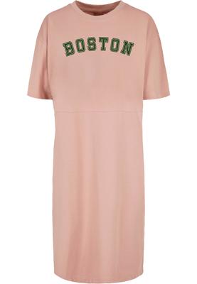 Ladies Boston Organic Oversized Slit Tee Dress white M
