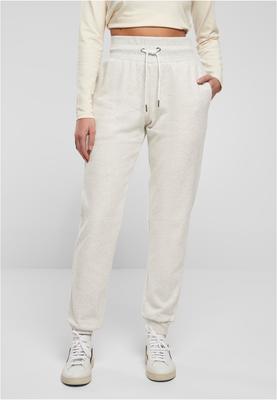 Ladies High Waist Color Melange Sweat Pants lightgrey 4XL