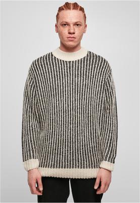Oversized Two Tone Sweater whitesand/black 4XL