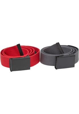 Canvas Belt 2-Pack cityred/black+magnet/black one size