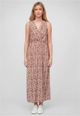 Cloud5ive Damen Maxi Kleid in Wickeloptik mit All Over Print brown L