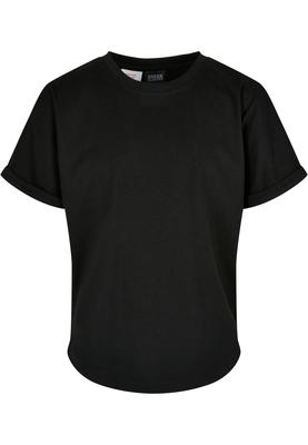 Boys Long Shaped Turnup Tee black 110/116