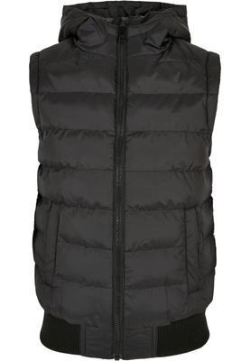Boys Small Bubble Hooded Vest black/black 110/116
