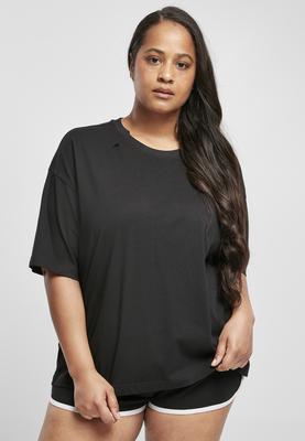 Ladies Organic Oversized Pleat Tee black 3XL