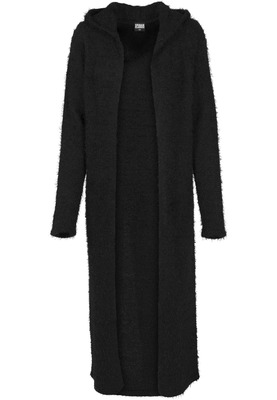 Ladies Hooded Feather Cardigan black L