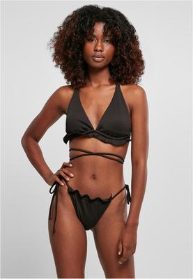 Ladies Rib Babylock Triangle Bikini black 5XL