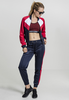 Ladies Short Raglan Track Jacket light rose/navy/white L