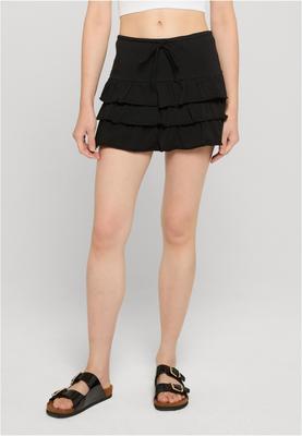 Ladies Volants Jersey Skirt black L