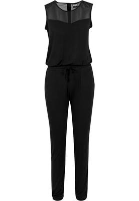 Ladies Tech Mesh Long Jumpsuit black L