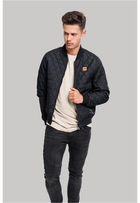 Diamond Quilt Nylon Jacket black L