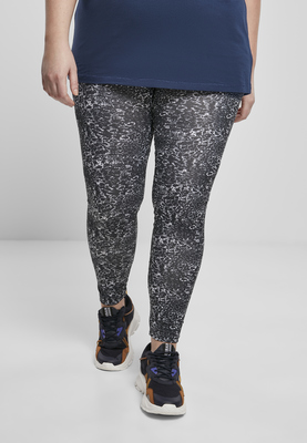 Ladies AOP Leggings black/white 3XL