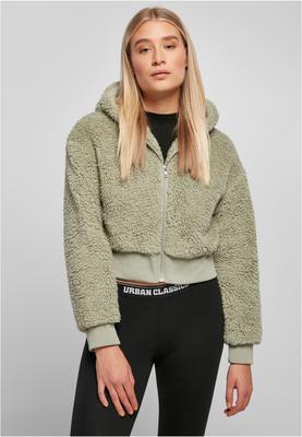 Ladies Short Oversized Sherpa Jacket black 3XL