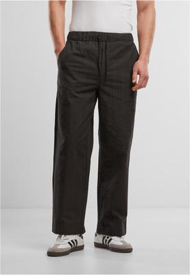 Loose Seersucker Pants black 3XL