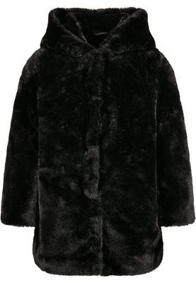 Girls Hooded Teddy Coat black 110/116