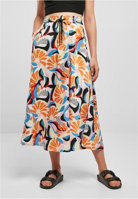 Ladies AOP Satin Midi Skirt magicmangoabstract 3XL