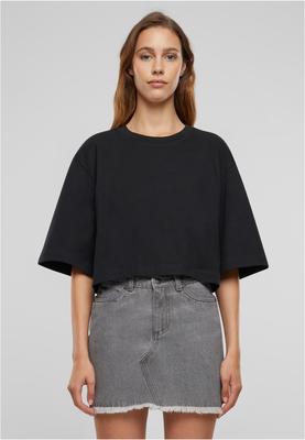 Ladies Heavy Organic Oversized Cropped Tee black 3XL