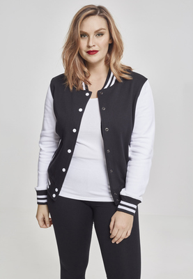 Ladies 2-tone College Sweatjacket blk/blk L