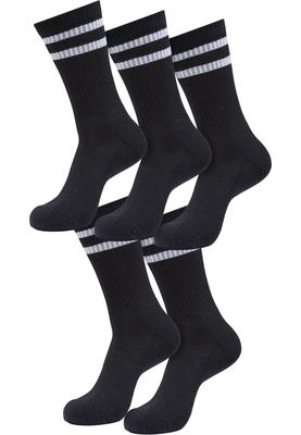 Double Stripe Socks 5-Pack black/white 43-46
