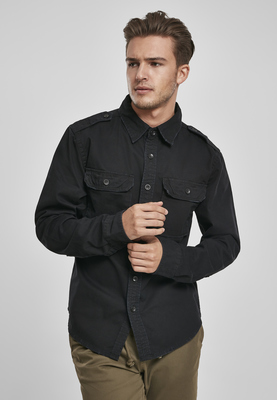 Vintage Shirt longsleeve black 3XL