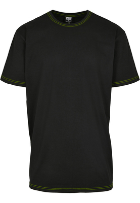 Heavy Oversized Contrast Stitch Tee black L