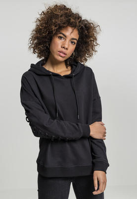 Ladies Laced-Up Hoody black L