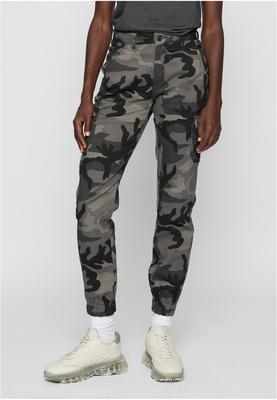 Ladies High Waist Camo Cargo Pants dark camo 26
