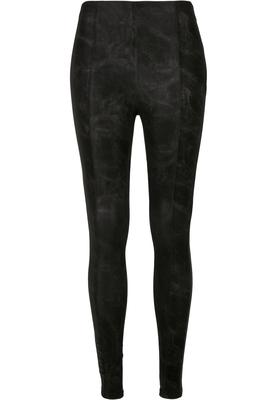 Ladies Washed Faux Leather Pants black 3XL