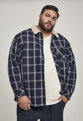 Sherpa Lined Shirt Jacket blk/red 3XL