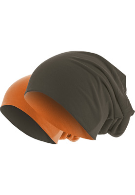 Jersey Beanie reversible blk/gry one size