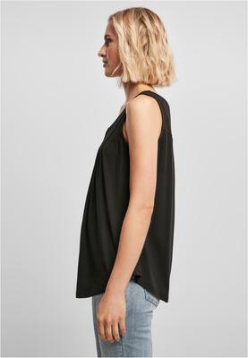 Ladies Viscose Button Up Top black 3XL