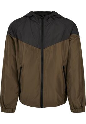 Boys 2-Tone Tech Windrunner black/darkolive 110/116