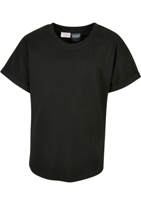 Boys Long Shaped Turnup Tee 2-Pack charcoal+white 110/116