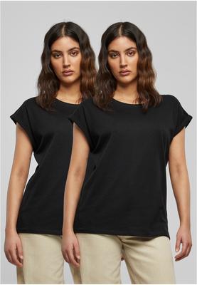 Pre-Pack Ladies Extended Shoulder Tee white+white XS