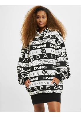 Tracks Oversize Hooded Dress black L