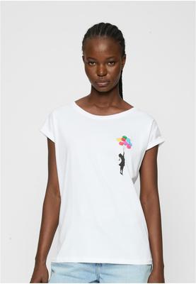 Ladies Girl Floating Away T-Shirt white L