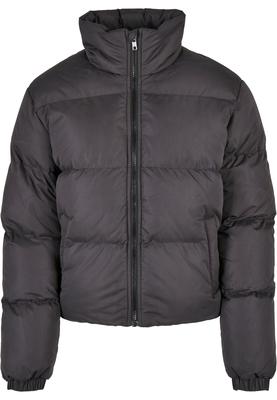 Ladies Short Peached Puffer Jacket whitesand XS