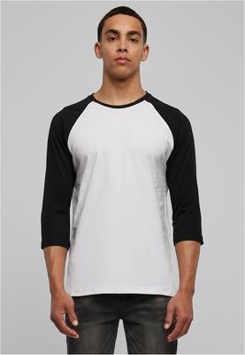 Contrast 3/4 Sleeve Raglan Tee blk/red L
