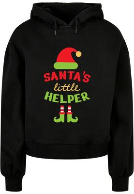 Ladies Christmas Santa´s Little Helper Hoody black 3XL