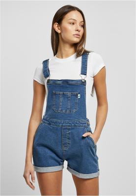 Ladies Organic Short Dungaree clearblue washed XL