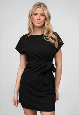 T-Shirt-Kleid mit integriertem Bindegürtel black L