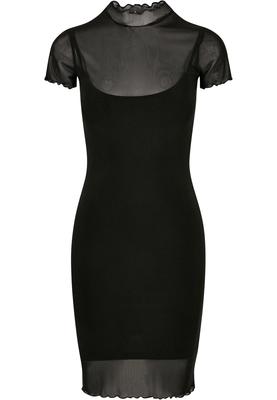 Ladies Mesh Double Layer Dress black 3XL