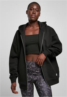 Ladies Oversized Zip Hoody black 5XL