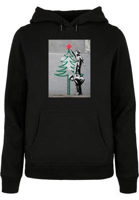 Ladies Banksy - Christmas Tree Basic Hoody black 3XL