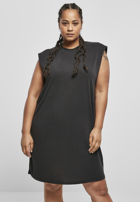 Ladies Modal Padded Shoulder Tank Dress black 3XL