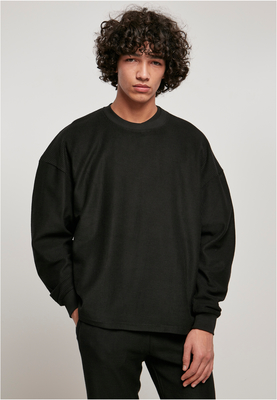 Rib Terry Boxy Crew black 3XL