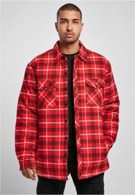 Plaid Quilted Shirt Jacket lightblue/darkblue 3XL