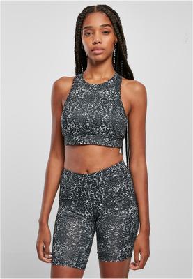 Ladies Tie Dye Sports Bra black/white L