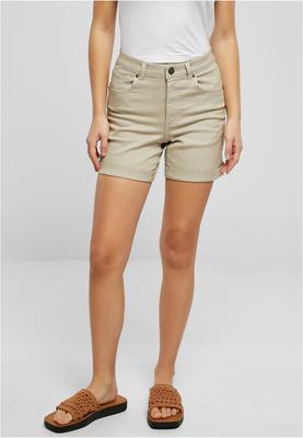 Ladies Colored Strech Denim Shorts brown 32