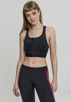 Ladies Tech Mesh Zipped Bra black L