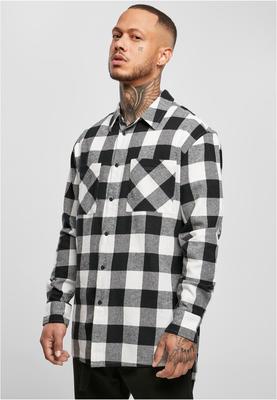 Long Oversized Checked Shirt black/white 4XL